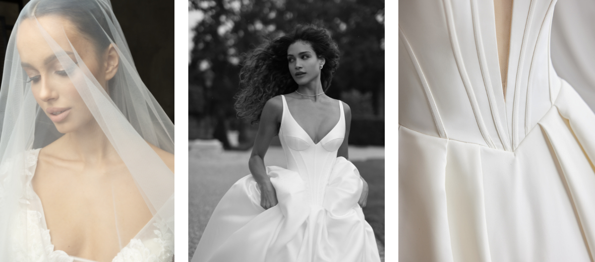 Model wearing a Bridal Gown