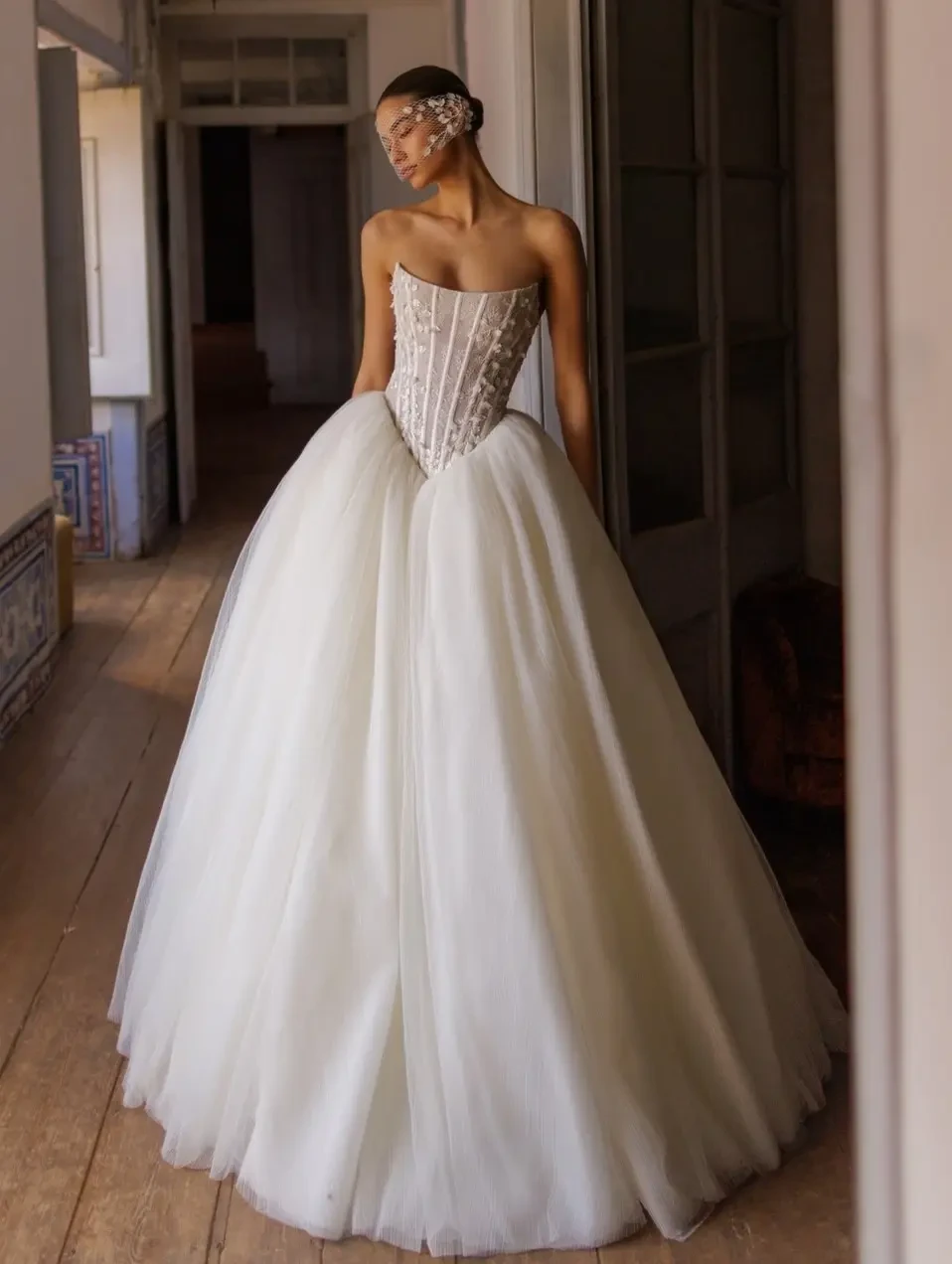 Model wearing a dress by Wona Concept