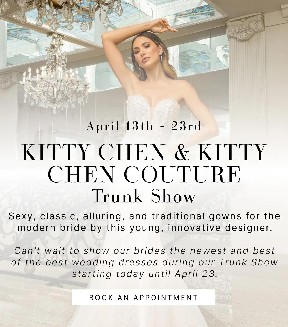 "Kitty Chen & Kitty Chen Couture Trunk Show" banner for mobile