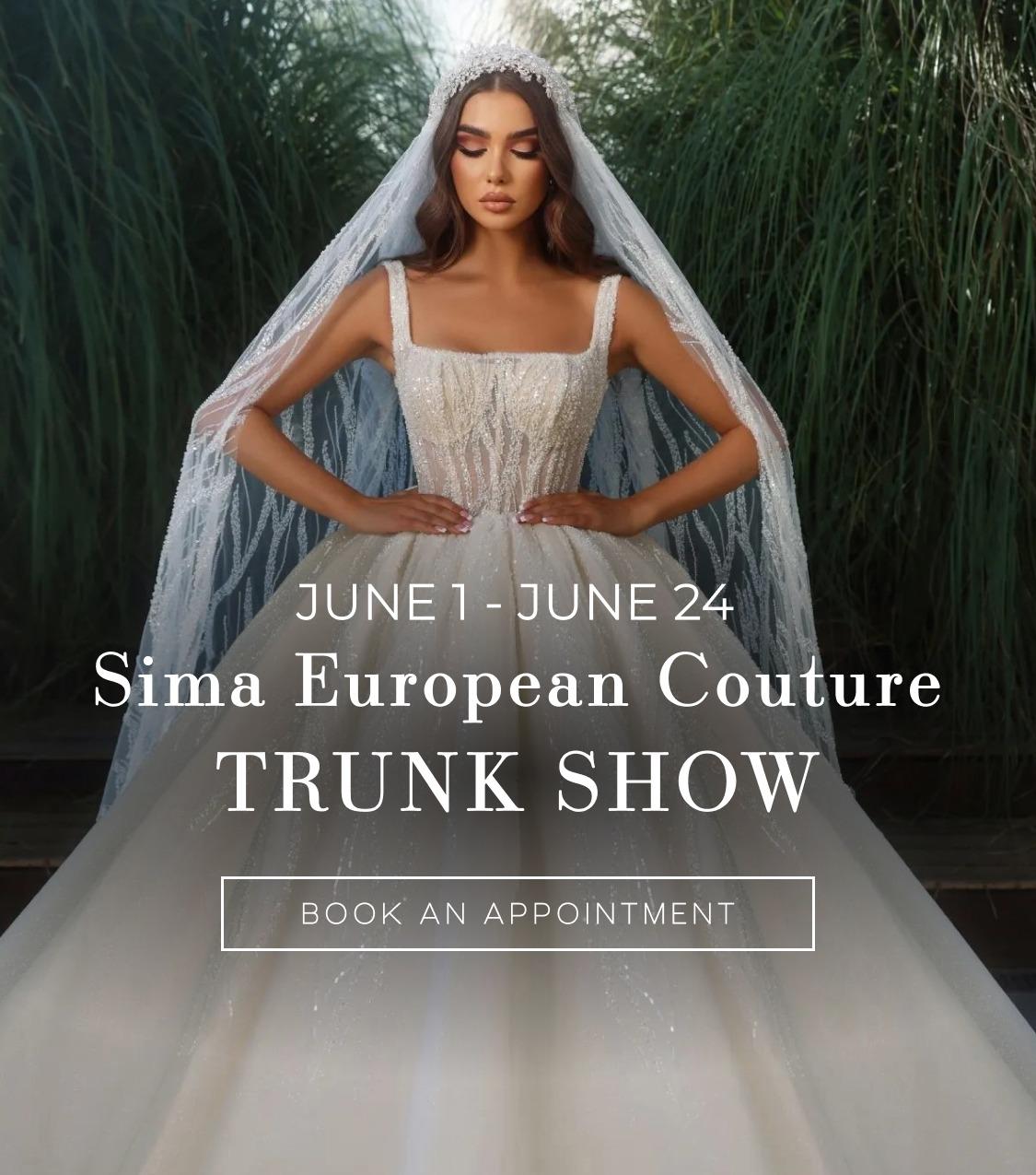 Sima European Couture Trunk Show june 2024 banner
