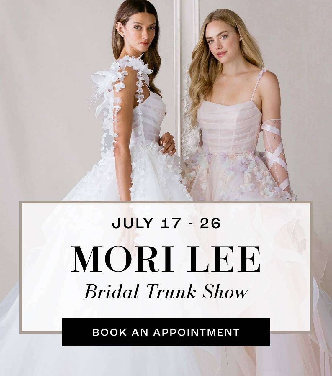 morilee bridal trunk show 2026 july