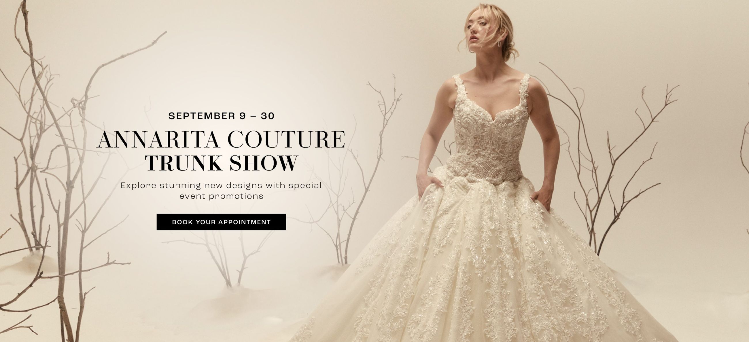 annarita couture trunk show 2026 banner